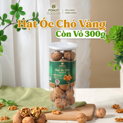 Quả óc chó vàng còn vỏ Fonut 500g-300g - Hạt dinh dưỡng cho bà bầu, ăn kiêng