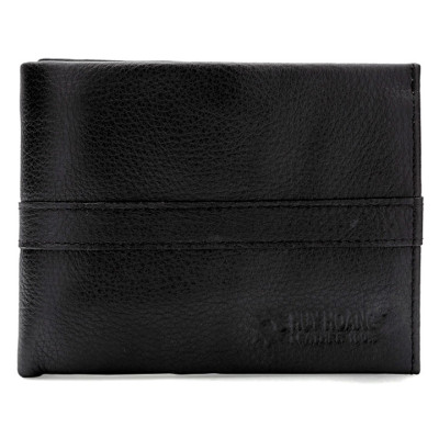 HJ2132 - Bóp nam Huy Hoàng sọc ngang màu đen