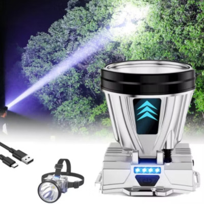 ĐÈN PIN SẠC ĐỘI ĐẦU ĐỘ PIN SIÊU SÁNG XUYÊN ĐÊM MẪU MỚI CHẤT LƯỢNG CHO MỌI GIA ĐÌNH 