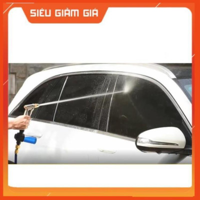 Bộ dây vòi xịt nước rửa xe, tưới cây . tăng áp 3 lần, loại 20m 206701 đầu đồng, cút,nối đen+ tặng mở chai
