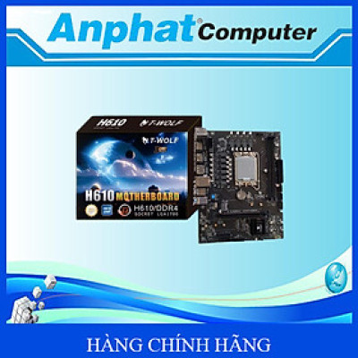 Bo Mạch Chủ Main T-WOLF H610 (VGA/ HDMI/ SSD M.2 chuẩn PCIe) Socket LGA1700 - Hàng Chính Hãng