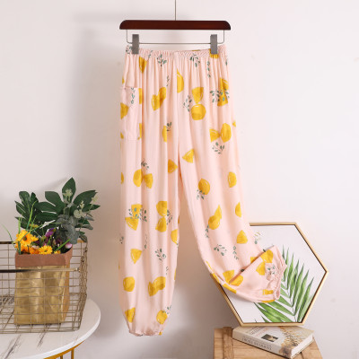 Quần dài nữ bo gấu chất liệu vải lanh thoải mái, thoáng mát, nhiều họa tiết, freesize từ 45 đến 75 kg