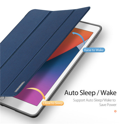 Bao Da Dành Cho iPad 7/8/9 10.2 Dux Ducis Domo Series Có Khe Cắm Bút, Tự Động Tắt Mở - Hàng Chính Hãng