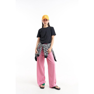 DOTTIE - Áo thun trơn căn bản nữ đen T0526