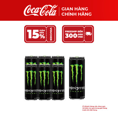Hộp 6 lon Nước Tăng Lực Giải Khát Monster Energy 355ml/Lon Coca-Cola Official Store_TK