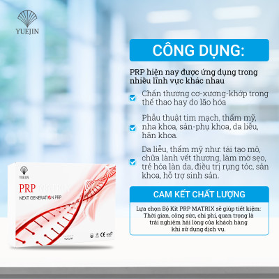 KIT PRP Matrix Yuejin - Bộ Kit tách huyết tương giàu tiểu cầu 18 món, có sẵn chất hoạt hóa (Hàng chuẩn công ty)