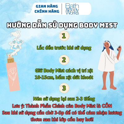 Body Mist Bath And Body Works Nam Nữ Chính Hãng Pretty As A Peach, Xịt Thơm Body Toàn Thân Hương Nước Hoa 236ml