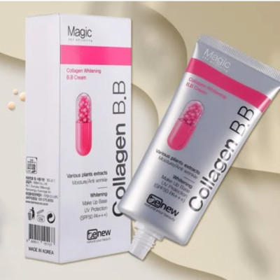 Kem Trang Điểm Ma Thuật che phủ không tì vết, dưỡng da, chống nắng, chống lão hóa - Benew B.B Collagen Whitening SPF 50 PA+++ (bản nâng cấp BB Magic) CH Hàn Quốc