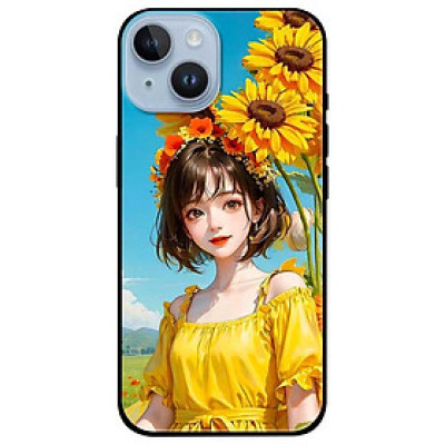 Ốp lưng dành cho Iphone 14 - 14 Plus - 14 Pro - 14 Pro Max - Cô Gái Áo Vàng Hoa HD - Hàng Chính Hãng
