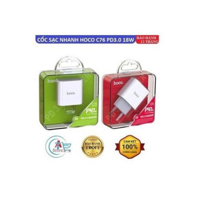 Cốc Sạc Hoco C76A Cổng Sạc Type-C hỗ trợ sạc nhanh QC3.0 và PD18W(Trắng),HÀNG CHÍNH HÃNG