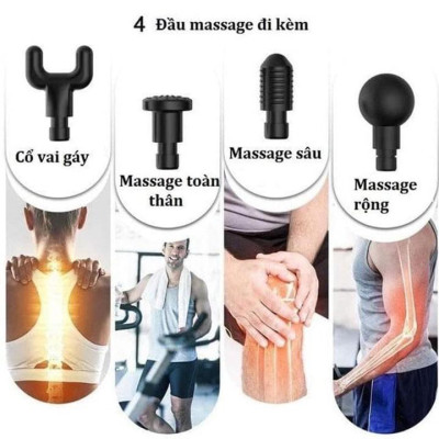 Máy MASSAGE Mini Cầm Tay Thế Hệ Mới Chính Hãng MINIIN - 6 Cấp Độ, Hỗ Trợ Mát Xa Chuyên Sâu, Giảm Đau Cơ, Cứng Khớp - Tặng kèm 04 đầu 