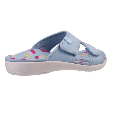 Dép sức khoẻ nữ Spenco Kholo Beach Light Blue - dép quai ngang nâng vòm, giảm đau chân