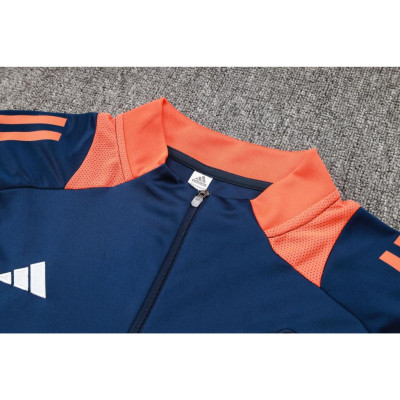 Bộ Quần Áo Thể Thao Nỉ Manchester United - Xanh Cam bản nhập Trung cao cấp