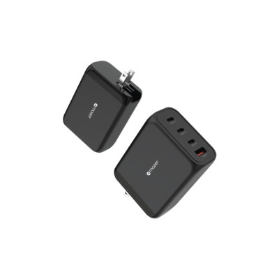 Củ Sạc MAZER GaN Prestige công suất 200W nhỏ gọn có chân cắm du lịch (4 cổng) - Hàng Chính Hãng