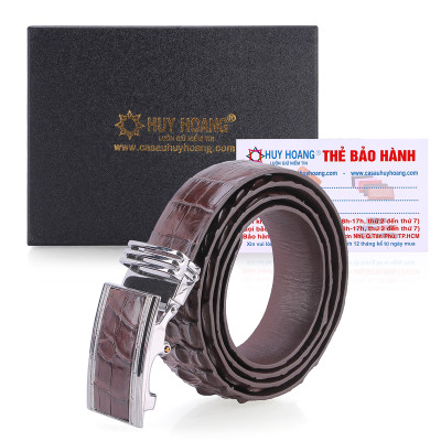 Bộ Ví & Thắt Lưng Nam Da Cá Sấu Gai Đuôi Huy Hoàng HT2242-HT4245 (23 x 11,5 cm) - Nâu Đất