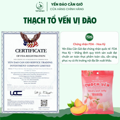 Yến Đảo - Thạch Tổ Yến Vị Đào Hương Vị Trái Cây Tươi Ngon, Dinh Dưỡng Cho Cả Gia Đình