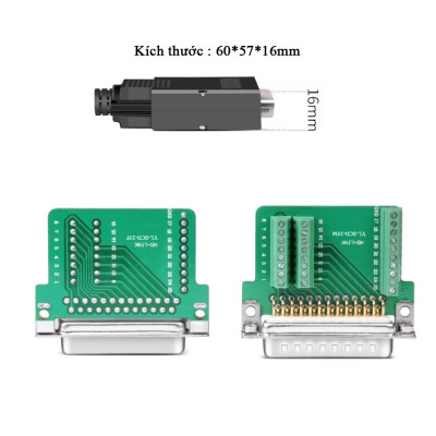Đầu bấm RS232 25 chân bắt vit vỏ ốp nhựa chân đồng HD-Link YL-SCD-25. HÀNG CHÍNH HÃNG !!!