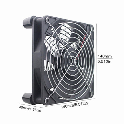 【 Ready stock 】Gdstime 1 pcs New Router fan DIY 140mm PC Cooler TV Box Wireless Cooling 140mmx140mmx25mm USB fan 14cm Protective net