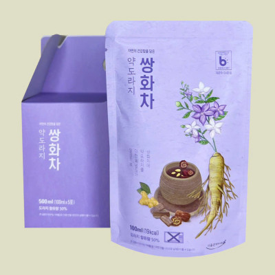 Trà Thảo mộc SSanghwacha rễ cát cánh - Bell Flower Herb Tonic Tea - Ginseng House hộp 5 gói x 100ml