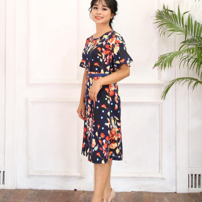 Váy nữ dự tiệc hoa tím sang trọng New4all kiểu Hàn Quốc hè 2019Váy nữ dự tiệc hoa tím sang trọng New4all kiểu Hàn Quốc hè 2019