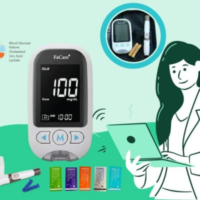 Que thử Mỡ máu Cholesterol dành cho máy đo FaCare 5 trong 1 FC-M168 (TD-4216) - Hộp 10 que