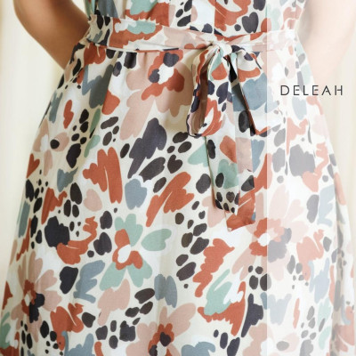 Đầm suông nữ  tay lơ vê De Leah