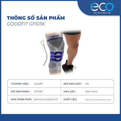 Băng bảo vệ đầu gối, bó gối thể thao silicon GF513K GoodFit chính hãng giá tốt