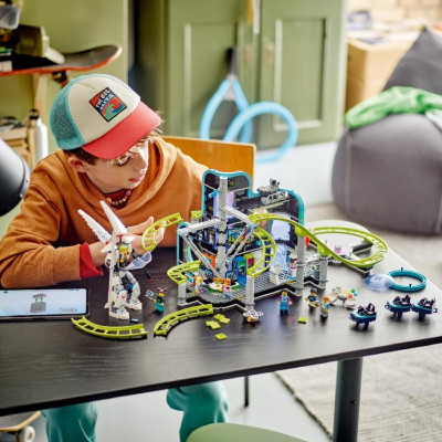 LEGO CITY 60421 Đồ Chơi Lắp Ráp Công Viên Tàu Lượn Siêu Tốc Robot World (986 chi tiết)