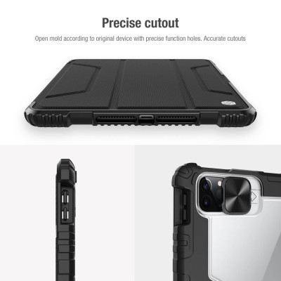 Bao da dành cho iPad Pro 11 inch (2021) M1 có nắp bảo vệ camera Nillkin Bumper Leather -  Hàng chính hãng