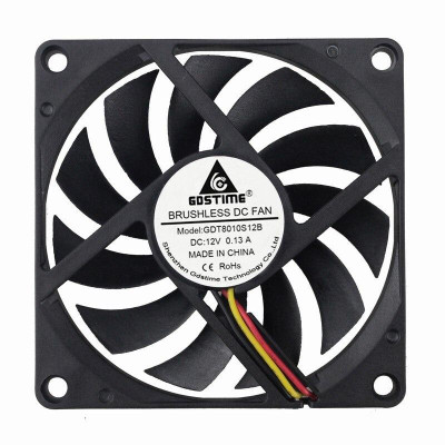 【 Ready stock 】1 Pieces Gdstime 80mmx80mmx1mm Cooling Fan 80mm x 1mm DC 11V 3Pin Three Wires For PC CPU Case Cooler 801