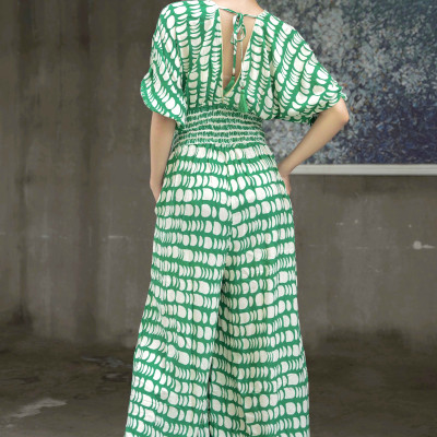 Jumpsuit Cổ V Cotton Cao Cấp Luna Llena