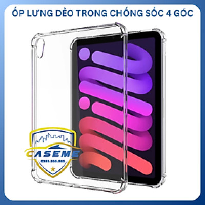 Ốp lưng dẻo trong suốt dành cho iPad Mini 6, Mini 7 chống sốc 4 góc – TPU mềm bảo vệ máy toàn diện