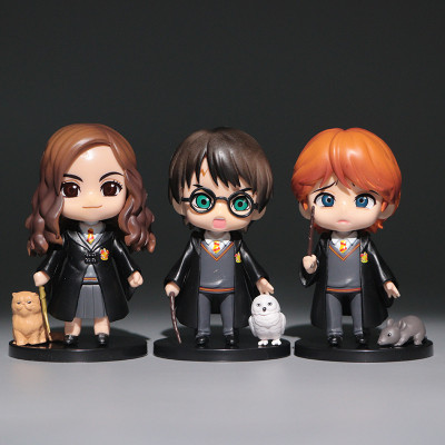 Bộ Sưu Tập Mô hình để bàn 6 nhân vật Harry Potter phong cách Chibi siêu đáng yêu, cao 9-10cm, cử động được khớp tay DRU - Hàng Chính Hãng 