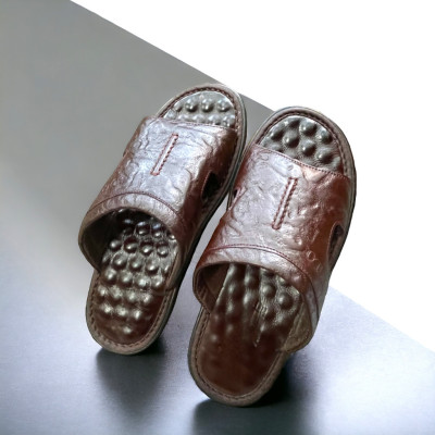 DÉP QUAI NGANG CHẤT LIỆU DA BÒ VATIS VA2050 | KHÂU ĐẾ CHẮC CHẮN