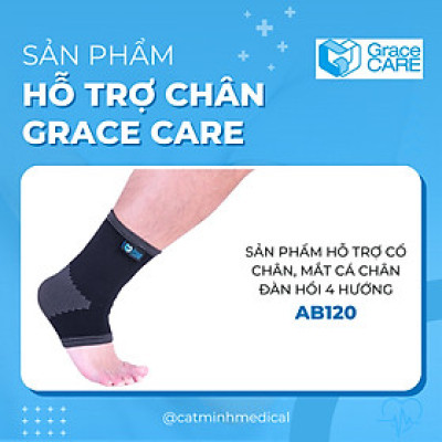 Đai Bảo Vệ Cổ Chân Grace Care AB120 - Co Giãn, Đàn Hồi 4 Hướng, Hỗ Trợ Vận Động, Giảm Đau