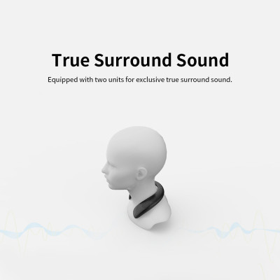 Loa không dây di động Bluedio HS Bluetooth gắn trên cổ với hỗ trợ âm thanh vòm trung thực Chức năng FM Thẻ SD
