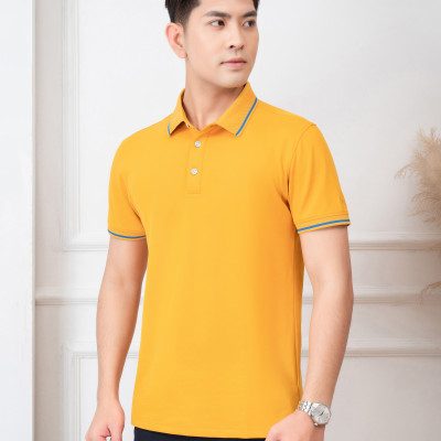 Áo polo ngắn tay cotton prima màu vàng Aligro ALGPLO83