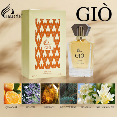 Nước hoa nam cao cấp, Charme Giò, hương trái cây, ngọt ngào, ấm áp, lưu hương lâu, độ tỏa hương xa, 100ml