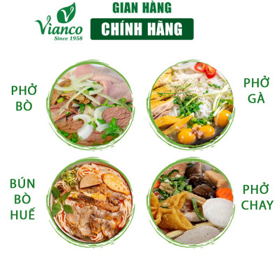 Combo 3 Gói Gia Vị Súp Cô Đặc Vị Phở Bò - Phở Gà - Bún Bò Huế gói 200ml Vianco Foods Tiện Lợi