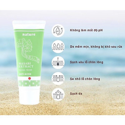 Sữa rửa mặt se khít lỗ chân lông than hoạt tính Naris Charcoal Nature 100gr Nhật Bản