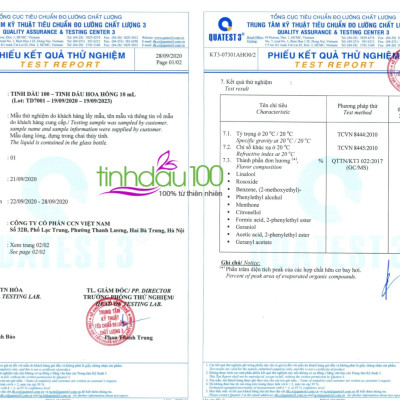 Tinh dầu hoa hồng nguyên chất, tinh dầu hoa hồng xông phòng cao cấp - Hương thơm sang trọng, quyến rũ - 10ml