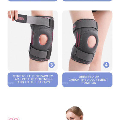 Bó Gối Thể Thao Aolikes Kneepad Có Lò Xo Trợ Lực Và Dây Quấn Cố Định (1 Chiếc) 