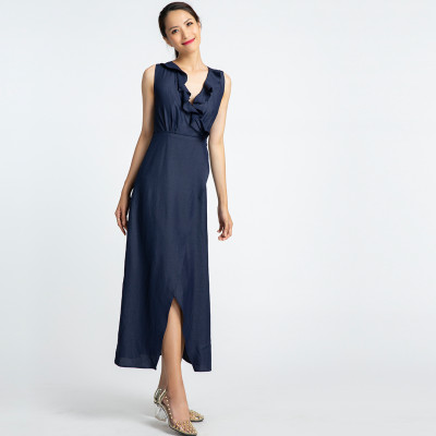 Đầm Maxi Đầm Dáng Dài Thời trang thiết kế Hity DRE090 (Xanh Thủy Thủ)