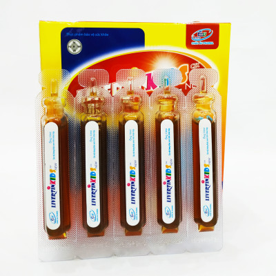 SIRO MÁT GAN TRẺ EM LIVERTIN KIDS - THANH NHIỆT MÁT GAN GIẢI ĐỘC - DỊ ỨNG - MẨN NGỨA NỔI MỀ ĐAY - NHIỆT MIỆNG - HỘP 20 ỐNG NHỰA BẺ