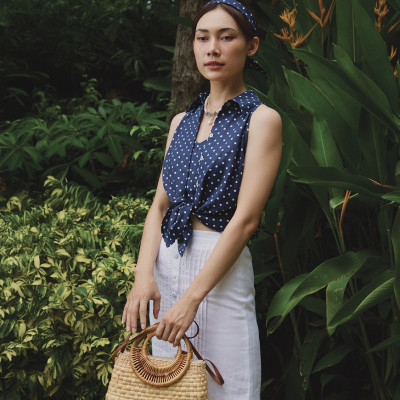 Áo Sơ Mi Halter Linen Hải Tinh TOP159 thời trang thiết kế Hity