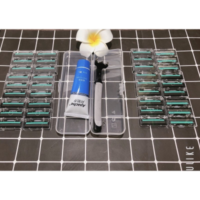 Set vĩ dao cạo râu 36 lưỡi thay thế , kèm bàn cạo , tặng tuýp kem cạo râu cho nam an toàn và tiện lợi
