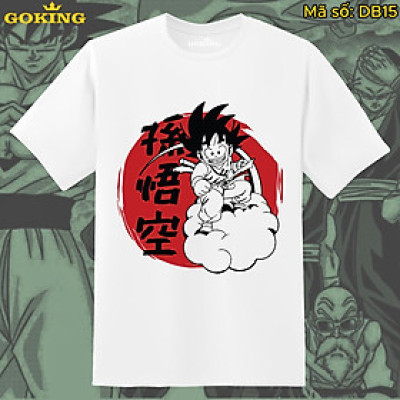 Áo thun dễ thương Songoku Dragon Ball, mã DB15. Áo phông in hình anime manga cao cấp cho nam nữ teen trẻ em bé trai