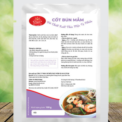 Gia vị nấu bún mắm - Gia vị bún mắm - Gia vị bún mắm nêm sẵn - Cốt bún mắmoem TITOM 100g