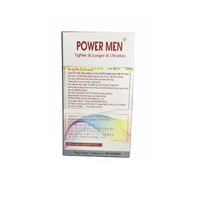 Bao Cao Su Size Nhỏ 49mm - Kéo Dài Thời Gian - Power Men Tighter Longer Ultrathin - 12s
