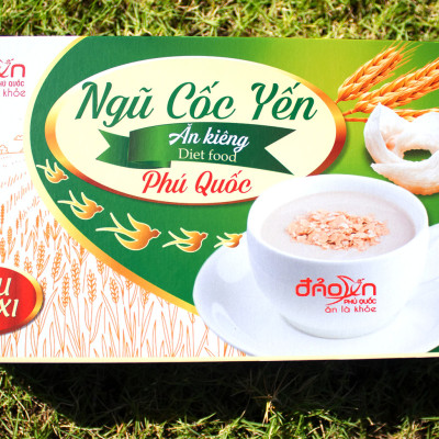 Ngũ cốc yến ăn kiêng Phú Quốc - hộp 18 gói 24gr - Giúp bổ sung dinh dưỡng, phù hợp với người ăn kiêng